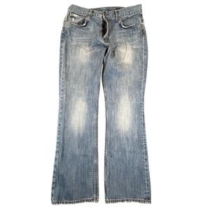 Blue 2 Womens Jeans Sz 36 Button Fly Light Wash Bootcut Made California USA